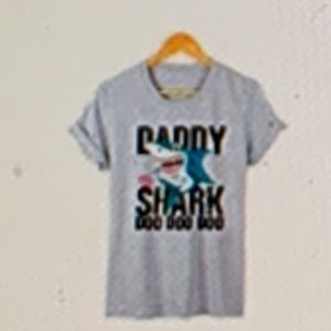 NEW Daddy Shark Doo Doo Doo Mens T-Shirt Gray Medium